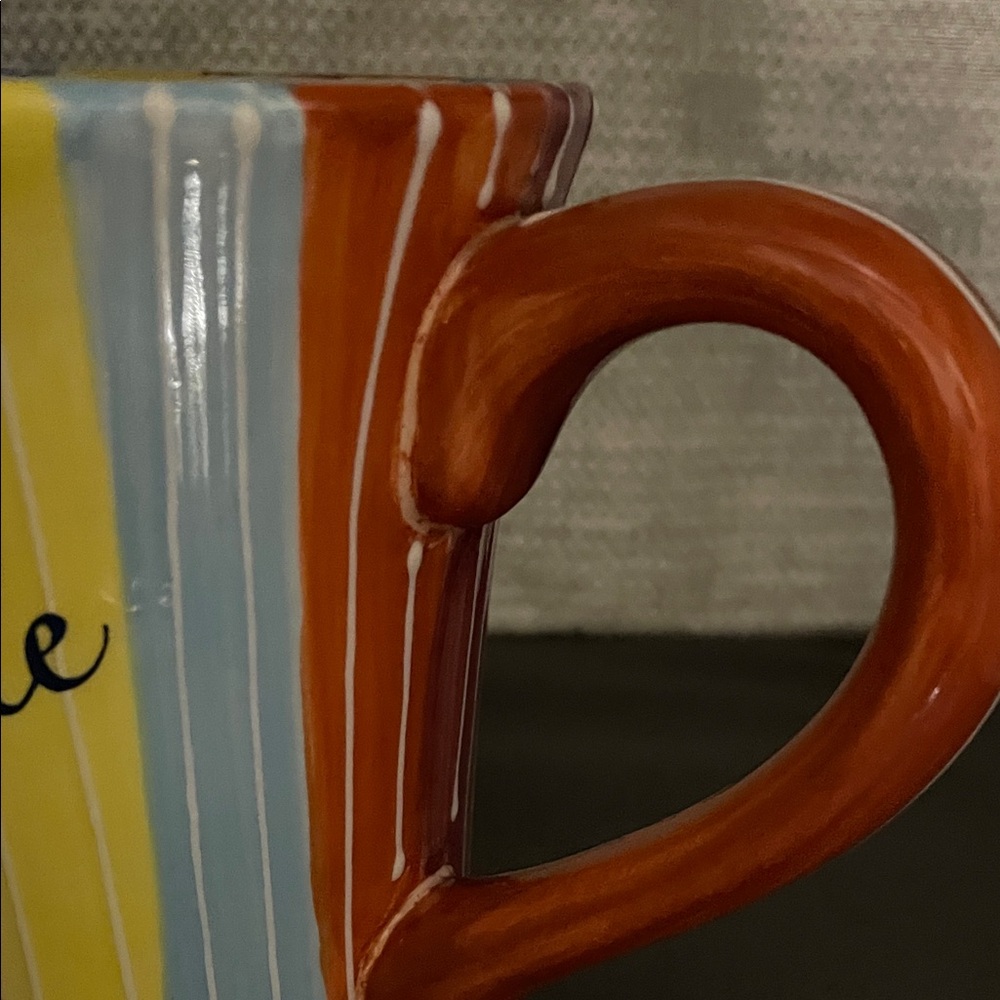 Gibson Nashville Mug with Blue, Yellow, and Brown Stripes - Picture 6 of 6